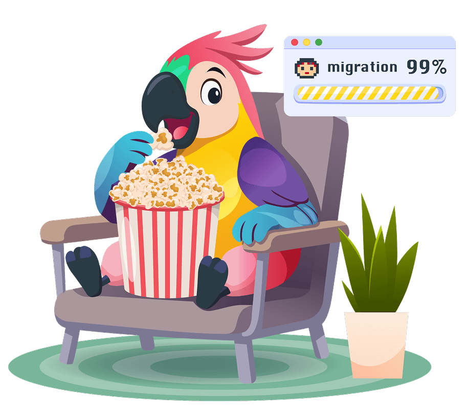 fat parrot mascot